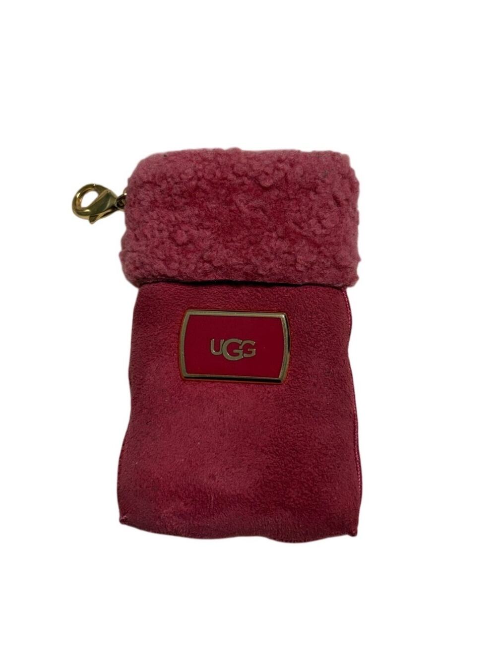 UGG Bag Charm Purse Mauve Suede Mauve Pouch Keychain